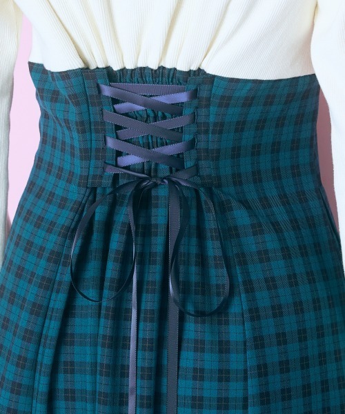 marun（マルン）の「＜大きいサイズ＞ドッキングチェックワンピース marun（ワンピース・レディース・アイボリー系/ブラック系・L/LL/3L/4L/5L）」の16枚目の写真