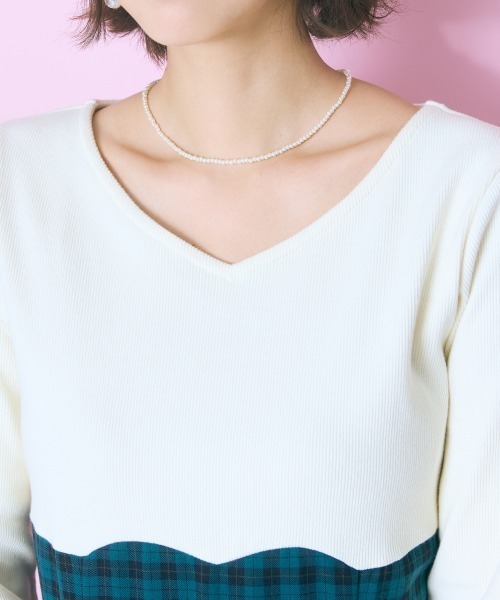 marun（マルン）の「＜大きいサイズ＞ドッキングチェックワンピース marun（ワンピース・レディース・アイボリー系/ブラック系・L/LL/3L/4L/5L）」の18枚目の写真