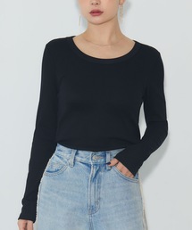 BAMBI WATER（バンビウォーター）の「【特許取得】カップ付き クルーネックT ロング 長袖 ブラトップ（Tシャツ/カットソー・レディース）」