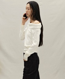 anggae（アンゲ）の「anggae/アンゲ OFF SHOULDER PULLOVER オフショルダーカシミヤニットトップス（ニット/セーター・レディース）」