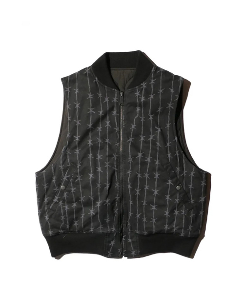 made in standard (メイドインスタンダード)の「【MADE IN STANDARD】PRINTED MA-1 VEST REVERSIBLE/リバーシブル【WEB限定】(ブルゾン・メンズ・ブラック/グレー・L/M)」の11枚目の写真