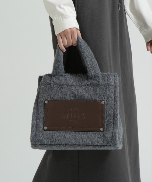 AVIREX(アヴィレックス)の「《直営店限定》SHAGGY BAG(トートバッグ・レディース・マスタード/ブラック・F)」の2枚目の写真