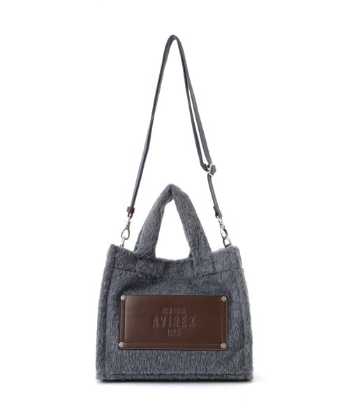 AVIREX(アヴィレックス)の「《直営店限定》SHAGGY BAG(トートバッグ・レディース・マスタード/ブラック・F)」の5枚目の写真