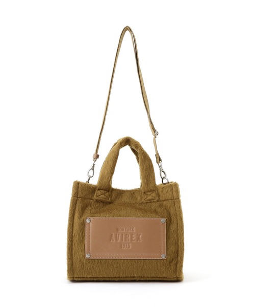 AVIREX(アヴィレックス)の「《直営店限定》SHAGGY BAG(トートバッグ・レディース・マスタード/ブラック・F)」の8枚目の写真