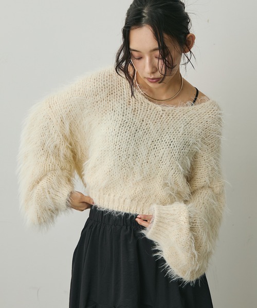 美品✨ アストラット モヘヤ シャギーボリュームニット ゆったり ふわふわ ボリュームシャギーニット（ニット/セーター）｜Lunea（ルネア）の