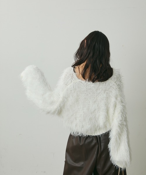 Lunea（ルネア）の「ボリュームシャギーニット（ニット/セーター・レディース・ベージュ/ホワイト/ブラック/グレー・FREE）」の13枚目の写真