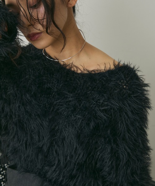 Lunea（ルネア）の「ボリュームシャギーニット（ニット/セーター・レディース・ベージュ/ホワイト/ブラック/グレー・FREE）」の21枚目の写真