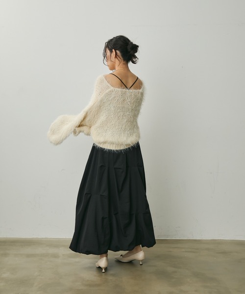 Lunea（ルネア）の「ボリュームシャギーニット（ニット/セーター・レディース・ベージュ/ホワイト/ブラック/グレー・FREE）」の15枚目の写真