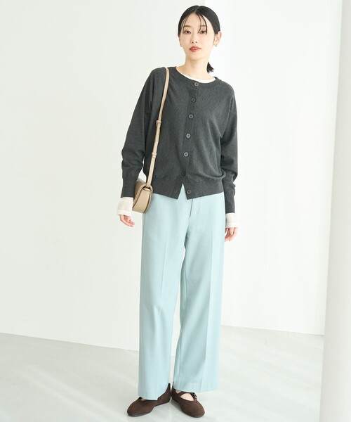 UNFILO(アンフィーロ)の「【ウエストゴム/14サイズ展開】beauty warm pants ワイド(その他パンツ・レディース・ブラック系1/ネイビー系1/ライトグレー系/ホワイト系/グレー系/ライトグリーン系/ブラック系・X-LARGE/XXXL/XX-LARGE)」の6枚目の写真