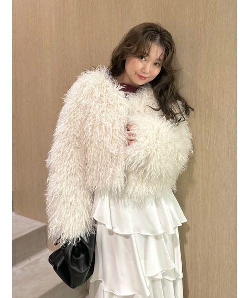 新品タグ付き FRAY I.D ECOPELショートファーコート セール】ECOPELショートファーコート（ブルゾン）｜FRAY I.D（フレイ