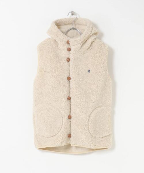 GYMPHLEX（ジムフレックス）の「GYMPHLEX　BOA HOODED VEST（ベスト・レディース・アイボリー/ベージュ/チャコールグレー/ベージュ系その他/ネイビー・14）」の12枚目の写真