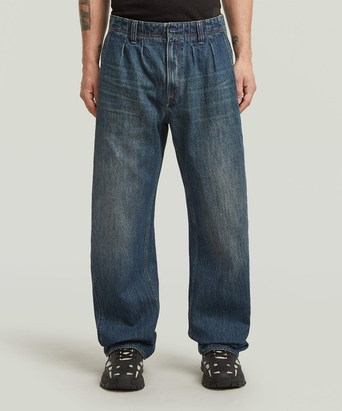 G-STAR(ジースター)の「BEND 3D LOOSE CHINO 2.0 JEANS/立体裁断ワイドルーズテーパードジーンズ(デニムパンツ・メンズ・インディゴブルー・36/32/28/30/33/30/34/30/29/30/30/30/31/30/32/30)」の1枚目の写真