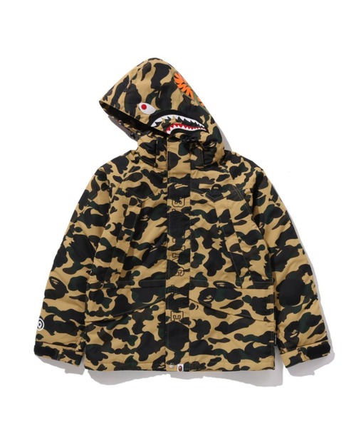 A BATHING APE(アベイシングエイプ)の「1ST CAMO SHARK SNOWBOARD JACKET(ミリタリージャケット・メンズ・イエロー/オレンジ/グリーン・X-LARGE/SMALL/XX-LARGE/LARGE/MEDIUM)」の5枚目の写真