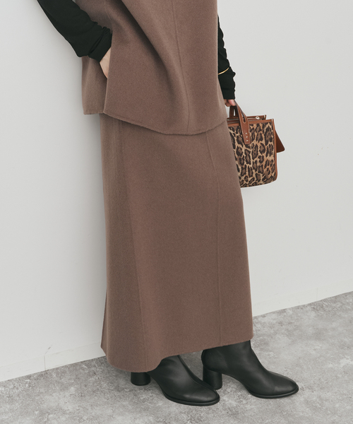 ダブルフェイスストレートスカート