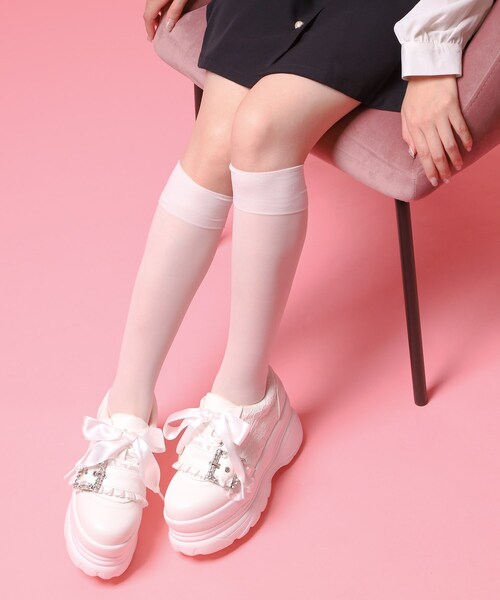 cs T&P(シーエスティーアンドピー)の「夢見るシリーズキラキラ厚底スニーカー(スニーカー・レディース・ホワイト/ブラック/ブルー・S/M/L/LL)」の10枚目の写真