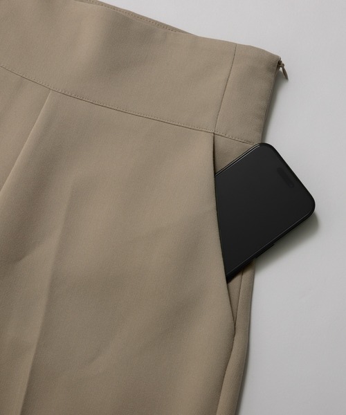 nouvellemoi（ヌーベルモイ）の「ハイウエストソフトワイドパンツ（その他パンツ・レディース・ベージュ系その他/チャコールグレー/ブラック/アイボリー・L/M/S）」の14枚目の写真