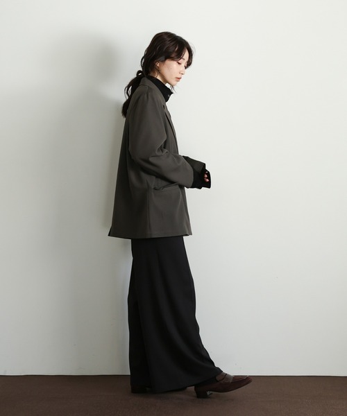 select MOCA Et(セレクトモカエト)の「【Et】Double Button Tailored Jacket(テーラードジャケット・レディース・チャコールグレー/ブラウン・FREE)」の10枚目の写真