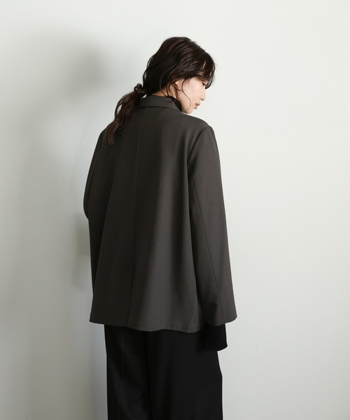 select MOCA Et(セレクトモカエト)の「【Et】Double Button Tailored Jacket(テーラードジャケット・レディース・チャコールグレー/ブラウン・FREE)」の8枚目の写真