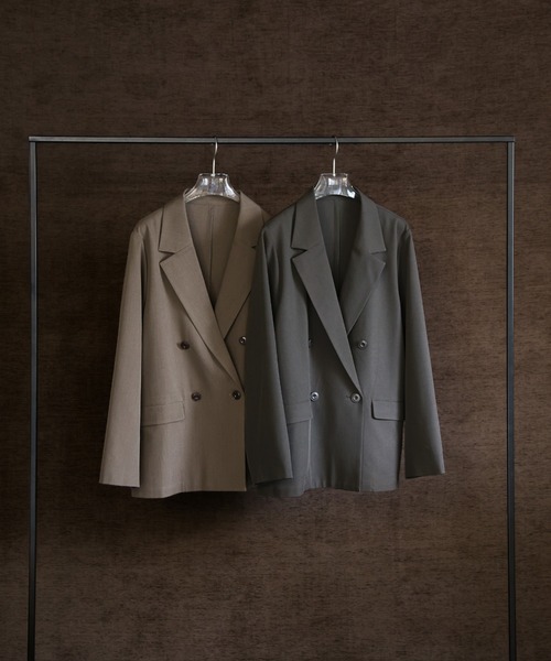 select MOCA Et(セレクトモカエト)の「【Et】Double Button Tailored Jacket(テーラードジャケット・レディース・チャコールグレー/ブラウン・FREE)」の15枚目の写真