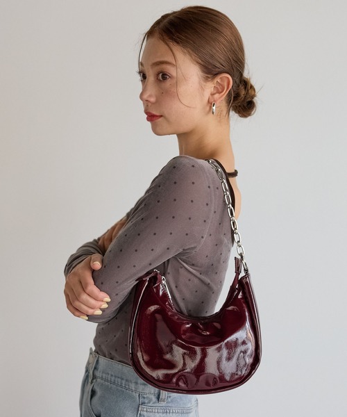 BAYFLOW（ベイフロー）の「マルチWAYチェーンバッグ（ハンドバッグ・レディース・シルバー/ブラック/ボルドー・FREE）」の3枚目の写真