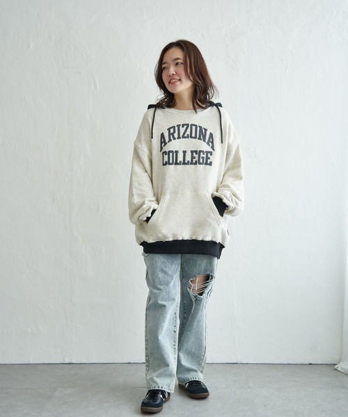 NO NEED(ノーニード)の「トンプキンプルオーバー(スウェット・メンズ・ライトグレー/ブラック/サックスブルー/アイボリー・M/L/LL)」の18枚目の写真