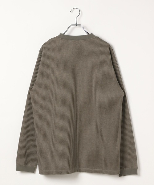 BAYFLOW（ベイフロー）の「裏起毛ワッフルプルオーバー（Tシャツ/カットソー・メンズ・ブラック/グレー/オフホワイト・LARGE/MEDIUM）」の4枚目の写真