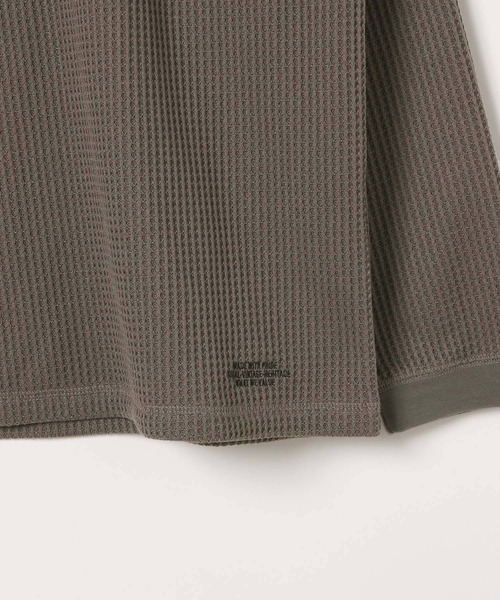 BAYFLOW（ベイフロー）の「裏起毛ワッフルプルオーバー（Tシャツ/カットソー・メンズ・ブラック/グレー/オフホワイト・LARGE/MEDIUM）」の8枚目の写真