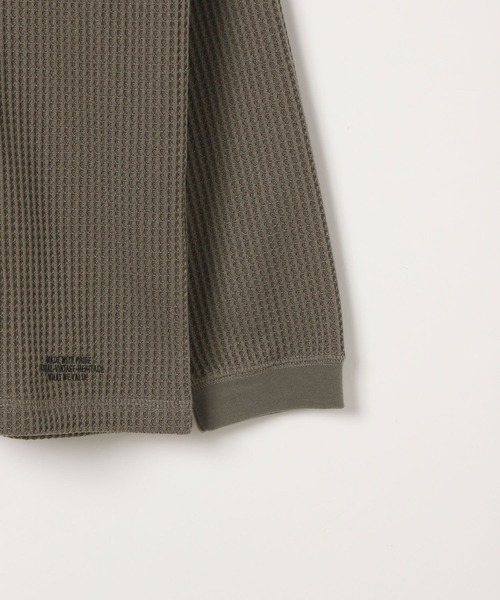 BAYFLOW（ベイフロー）の「裏起毛ワッフルプルオーバー（Tシャツ/カットソー・メンズ・ブラック/グレー/オフホワイト・LARGE/MEDIUM）」の9枚目の写真