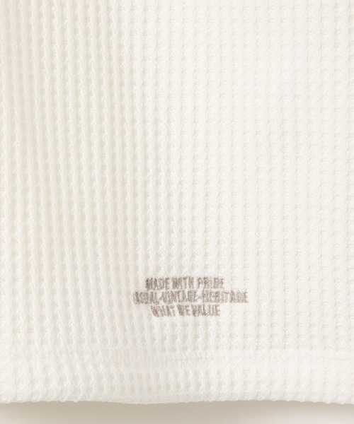 BAYFLOW（ベイフロー）の「裏起毛ワッフルプルオーバー（Tシャツ/カットソー・メンズ・ブラック/グレー/オフホワイト・LARGE/MEDIUM）」の10枚目の写真