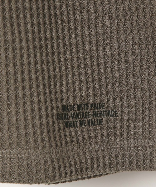 BAYFLOW（ベイフロー）の「裏起毛ワッフルプルオーバー（Tシャツ/カットソー・メンズ・ブラック/グレー/オフホワイト・LARGE/MEDIUM）」の11枚目の写真