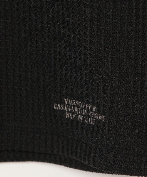 BAYFLOW（ベイフロー）の「裏起毛ワッフルプルオーバー（Tシャツ/カットソー・メンズ・ブラック/グレー/オフホワイト・LARGE/MEDIUM）」の12枚目の写真