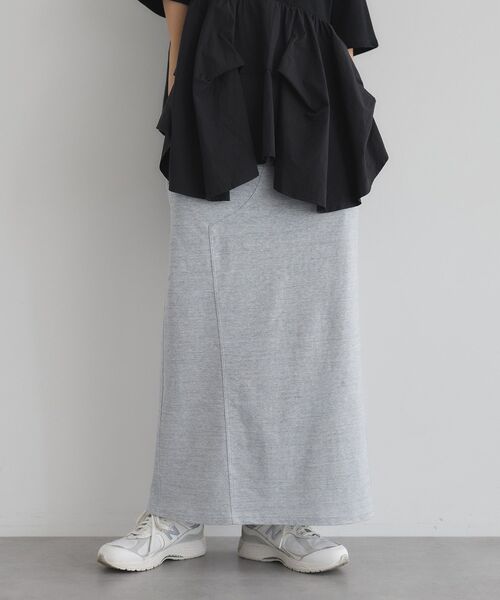 GARAGE OF GOOD CLOTHING(ガレージオブグッドクロージング)の「【日本製】クロッチデザインロングスカート(スカート・レディース・ブラウン/チャコールグレー/杢グレー・FREE)」の1枚目の写真