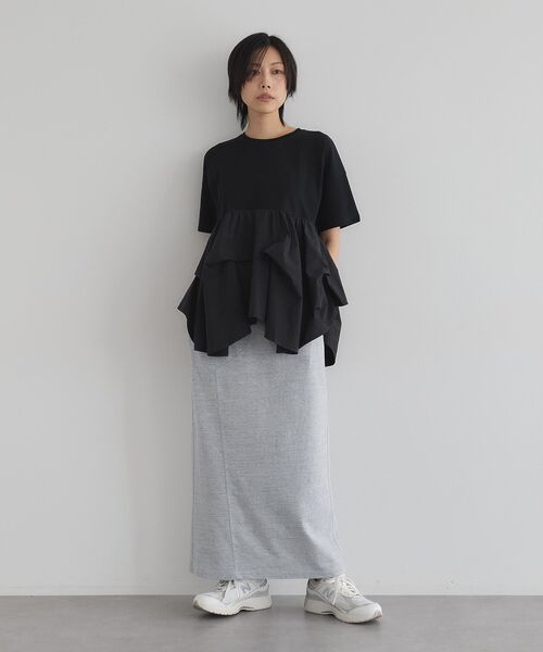 GARAGE OF GOOD CLOTHING(ガレージオブグッドクロージング)の「【日本製】クロッチデザインロングスカート(スカート・レディース・ブラウン/チャコールグレー/杢グレー・FREE)」の5枚目の写真