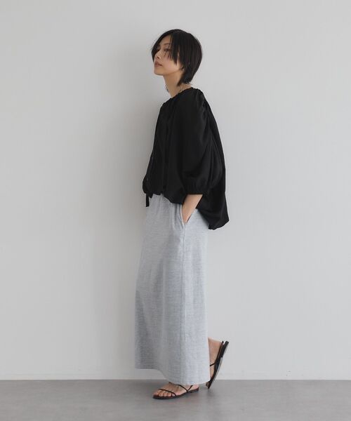 GARAGE OF GOOD CLOTHING(ガレージオブグッドクロージング)の「【日本製】クロッチデザインロングスカート(スカート・レディース・ブラウン/チャコールグレー/杢グレー・FREE)」の7枚目の写真