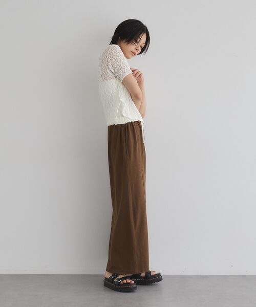 GARAGE OF GOOD CLOTHING(ガレージオブグッドクロージング)の「【日本製】クロッチデザインロングスカート(スカート・レディース・ブラウン/チャコールグレー/杢グレー・FREE)」の15枚目の写真