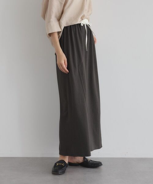 GARAGE OF GOOD CLOTHING(ガレージオブグッドクロージング)の「【日本製】クロッチデザインロングスカート(スカート・レディース・ブラウン/チャコールグレー/杢グレー・FREE)」の21枚目の写真