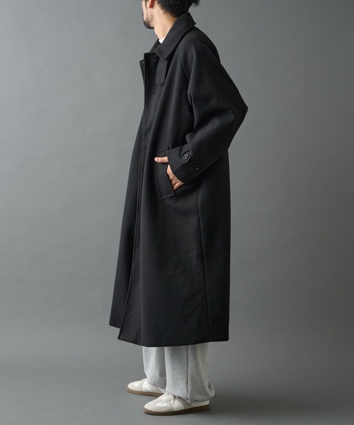 COLONY 2139（コロニートゥーワンスリーナイン）の「テックウールステンカラーロングコート（ステンカラーコート・メンズ・グレー/ブラック・LARGE/MEDIUM）」の9枚目の写真