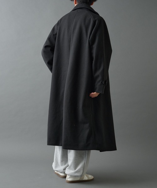 COLONY 2139（コロニートゥーワンスリーナイン）の「テックウールステンカラーロングコート（ステンカラーコート・メンズ・グレー/ブラック・LARGE/MEDIUM）」の10枚目の写真