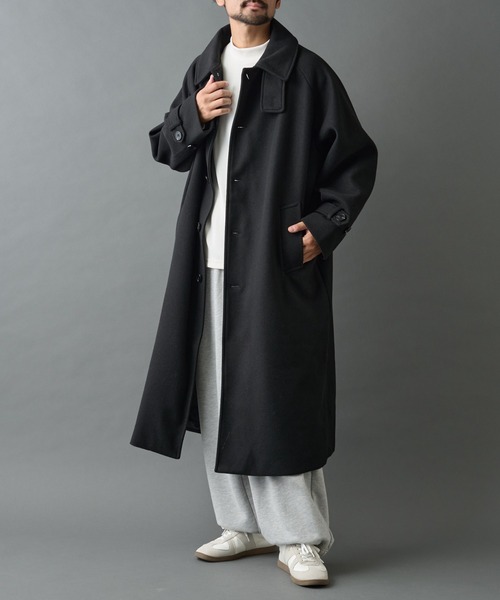 COLONY 2139（コロニートゥーワンスリーナイン）の「テックウールステンカラーロングコート（ステンカラーコート・メンズ・グレー/ブラック・LARGE/MEDIUM）」の11枚目の写真