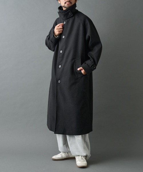 COLONY 2139（コロニートゥーワンスリーナイン）の「テックウールステンカラーロングコート（ステンカラーコート・メンズ・グレー/ブラック・LARGE/MEDIUM）」の12枚目の写真