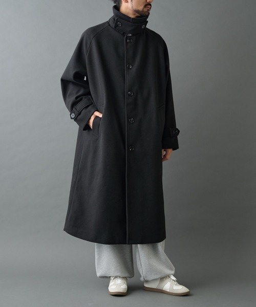 COLONY 2139（コロニートゥーワンスリーナイン）の「テックウールステンカラーロングコート（ステンカラーコート・メンズ・グレー/ブラック・LARGE/MEDIUM）」の13枚目の写真