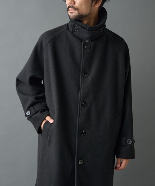 COLONY 2139（コロニートゥーワンスリーナイン）の「テックウールステンカラーロングコート（ステンカラーコート・メンズ・グレー/ブラック・LARGE/MEDIUM）」の3枚目の写真