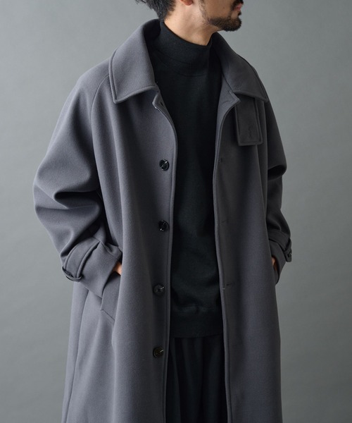 COLONY 2139（コロニートゥーワンスリーナイン）の「テックウールステンカラーロングコート（ステンカラーコート・メンズ・グレー/ブラック・LARGE/MEDIUM）」の5枚目の写真