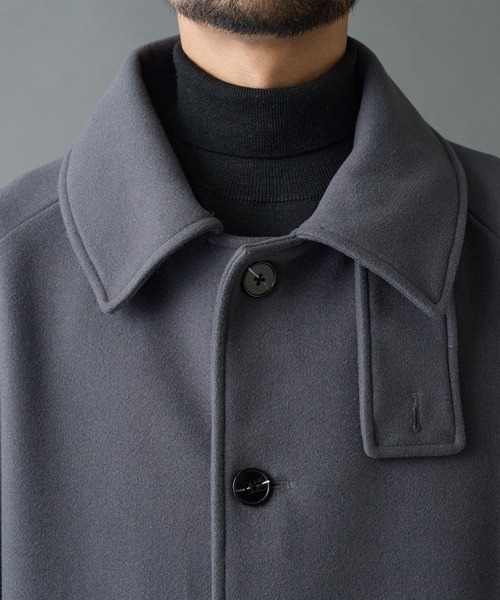 COLONY 2139（コロニートゥーワンスリーナイン）の「テックウールステンカラーロングコート（ステンカラーコート・メンズ・グレー/ブラック・LARGE/MEDIUM）」の22枚目の写真