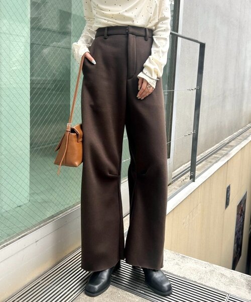 mystic（ミスティック）の「【WEB限定/年間総売上1位！】裏起毛カーブスウェットパンツ（その他パンツ・レディース・ブラウン/ライトグレー/チャコールグレー・0/1/2）」の3枚目の写真