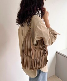 fredy emue | スエードフリンジラウンドバッグ(ショルダーバッグ)