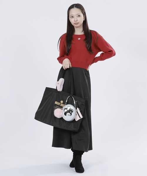 MARY QUANT(マリークワント)の「ゴールドロゴプリント舟型 トート(トートバッグ・レディース・ボルドー/ブラック/アイボリー・FREE)」の12枚目の写真
