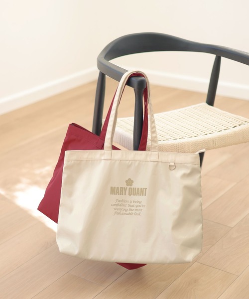 MARY QUANT(マリークワント)の「ゴールドロゴプリント舟型 トート(トートバッグ・レディース・ボルドー/ブラック/アイボリー・FREE)」の18枚目の写真
