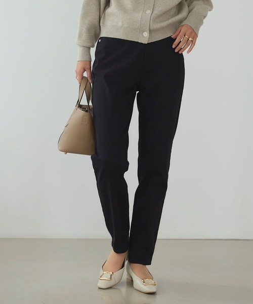 CROSS FUNCTION(クロスファンクション)の「《ストレッチ 》エブ楽 裏起毛スキニーあたたか美脚パンツ【CROSS FUNCTION/クロスファンクション】(その他パンツ・レディース・ブラック/ライトベージュ/ブルー/ネイビー・S/M/L/LL)」の2枚目の写真