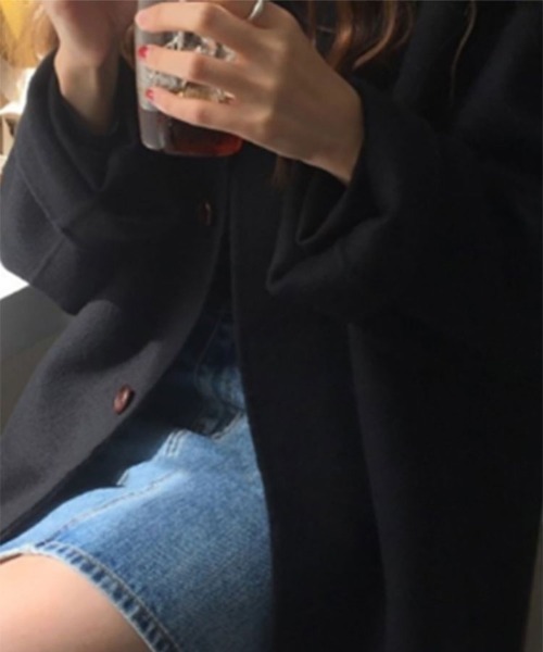 SallyLunn(サリーラン)の「ウールタッチステンカラーコート(ステンカラーコート・レディース・グレー/ブラック/キャメル・L/M)」の4枚目の写真